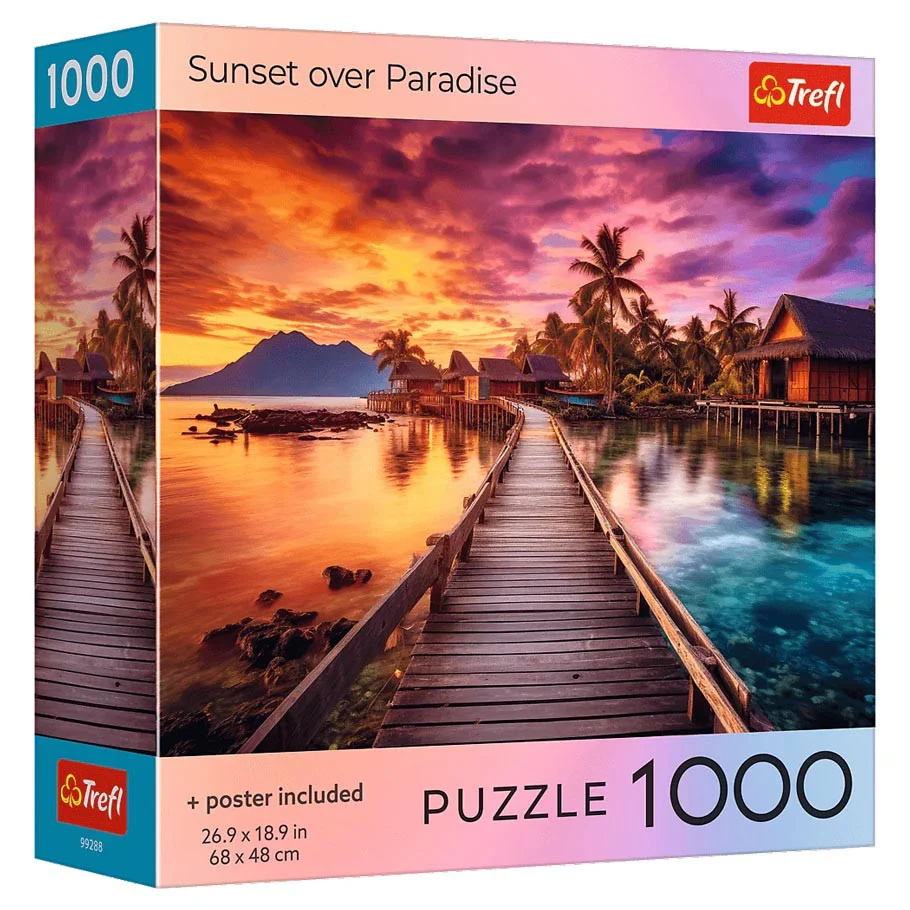 Trefl: Red Puzzle 1000 Piece - Sunset Over Paradise