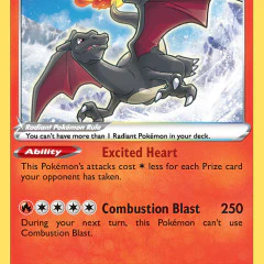 Radiant Charizard - 020/159 (CRZ) Radiant Rare -  Light Play Holofoil