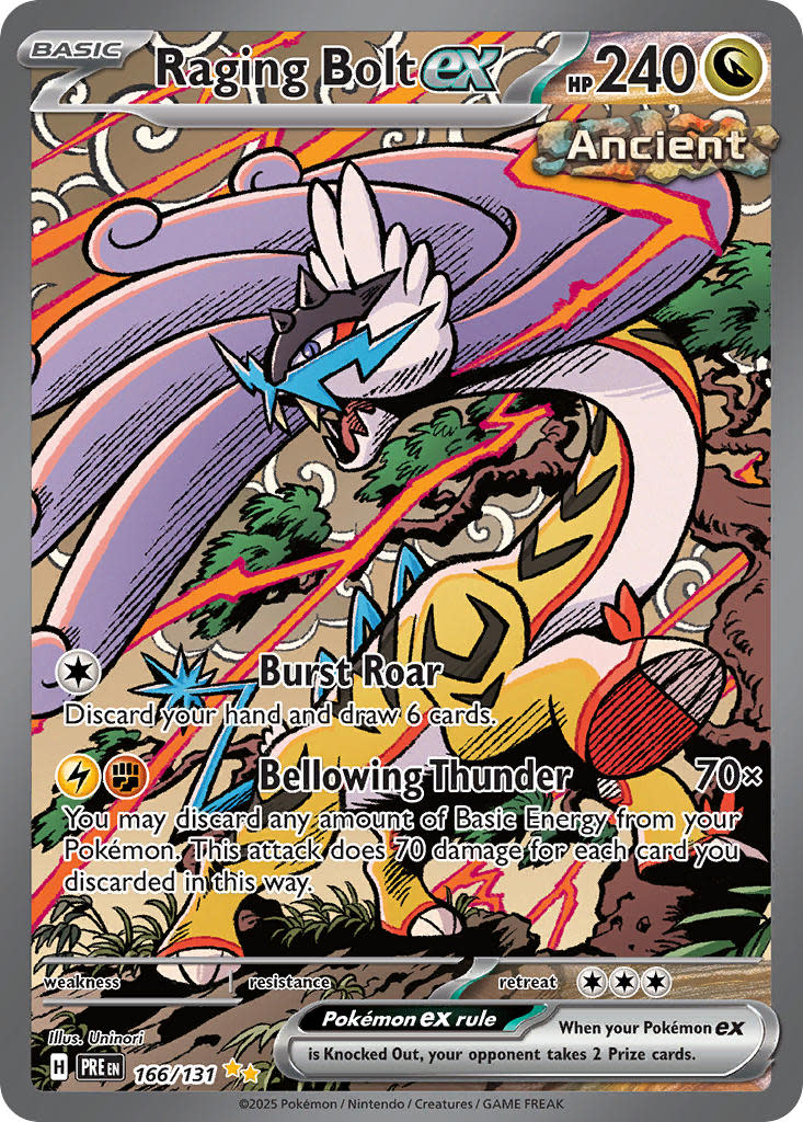 Raging Bolt ex - 166/131 (PRE) Special Illustration Rare - Light Play Holofoil