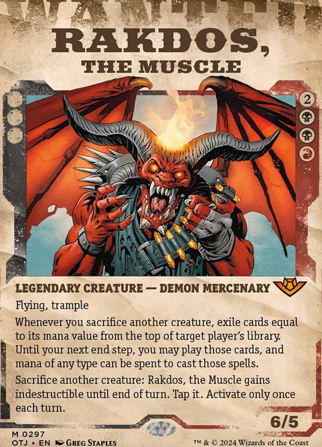 Rakdos, the Muscle [#0297 Showcase] (OTJ-M-FOIL)
