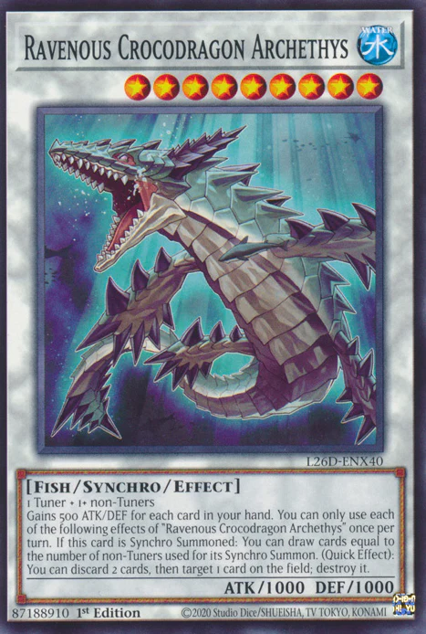 Ravenous Crocodragon Archethys (L26D-ENX40)