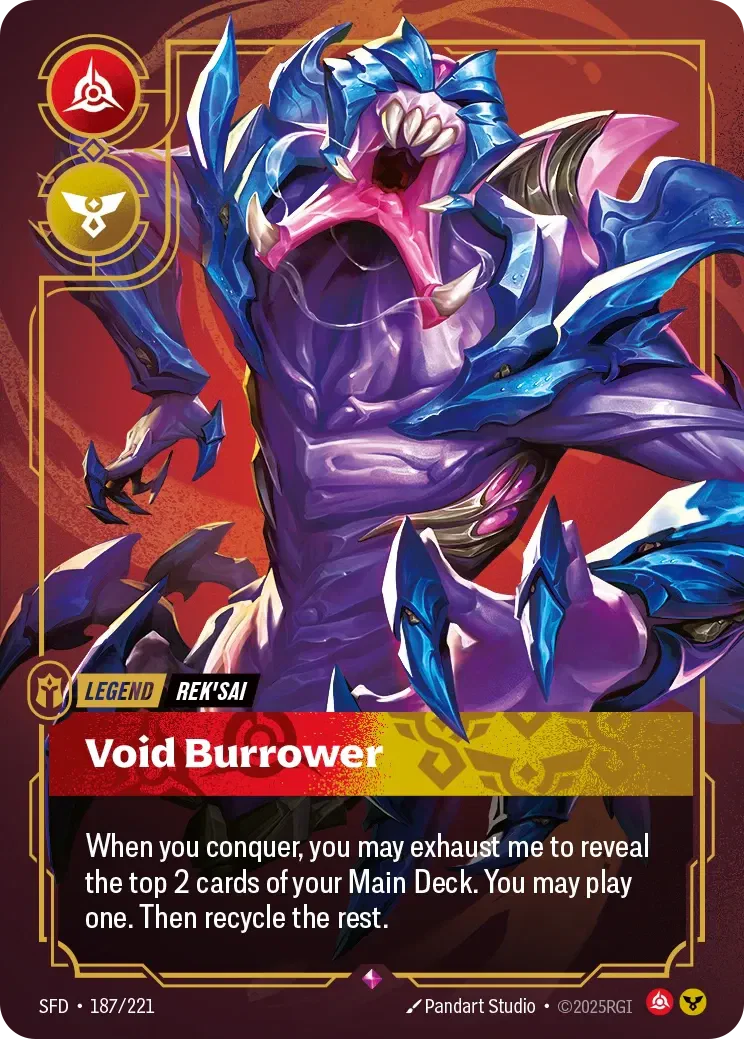Rek'sai - Void Burrower - 187/221 (SFD) Rare
