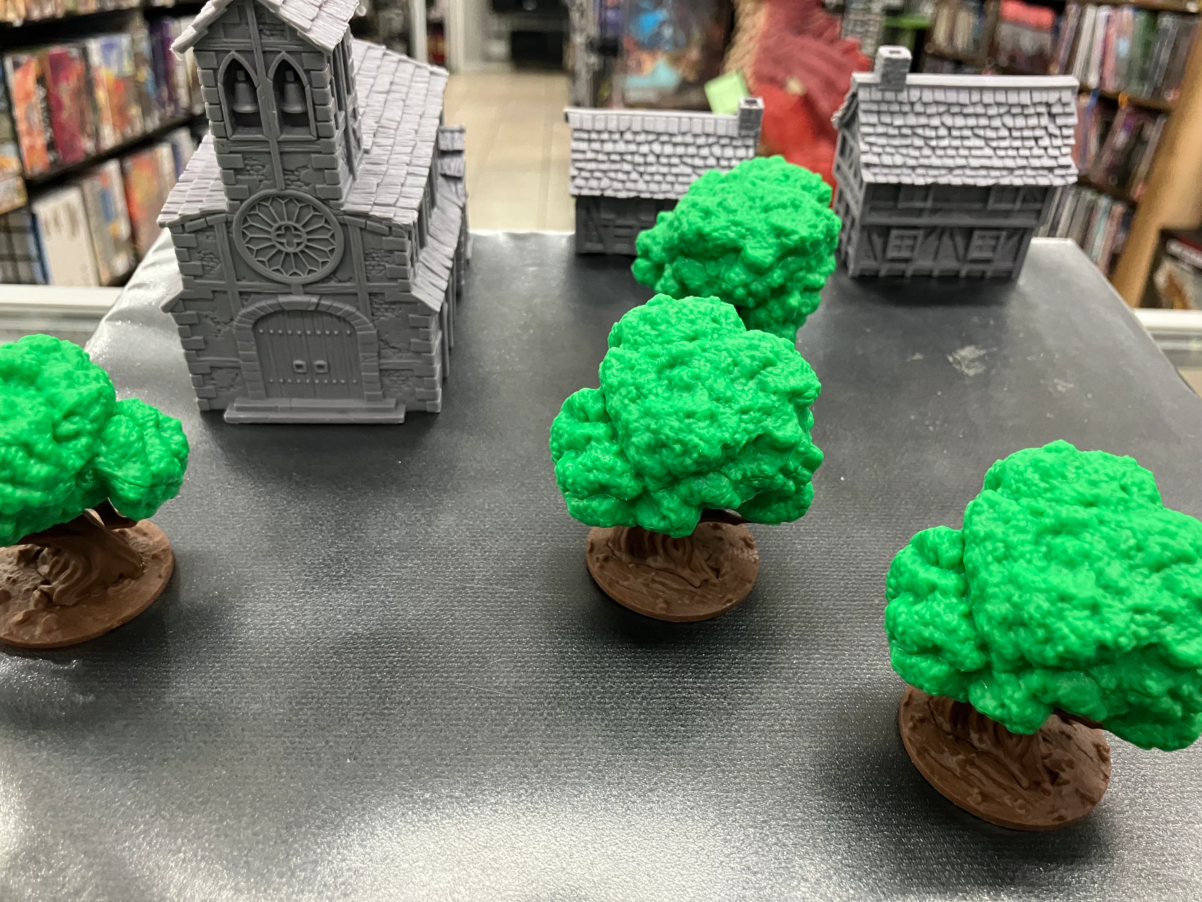 RPG Miniatures: Small Town & Trees (USED)