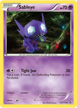 Sableye - 61/113 (LC) Reverse Holofoil - Near Mint