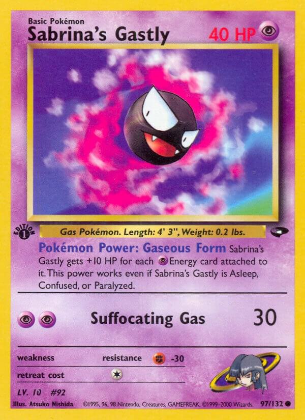 Sabrina's Gastly - 97/132 (G2) Common - Light Play 1st Edition