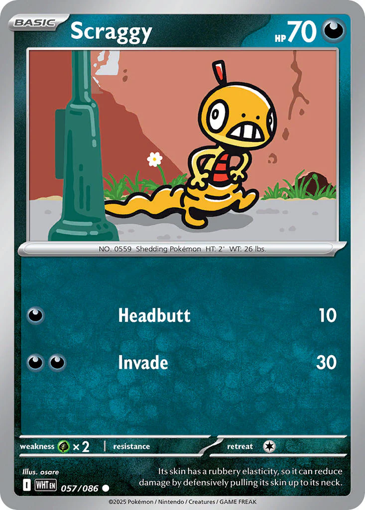 Scraggy (Poke Ball Pattern) - 057/086 (WHT) Common