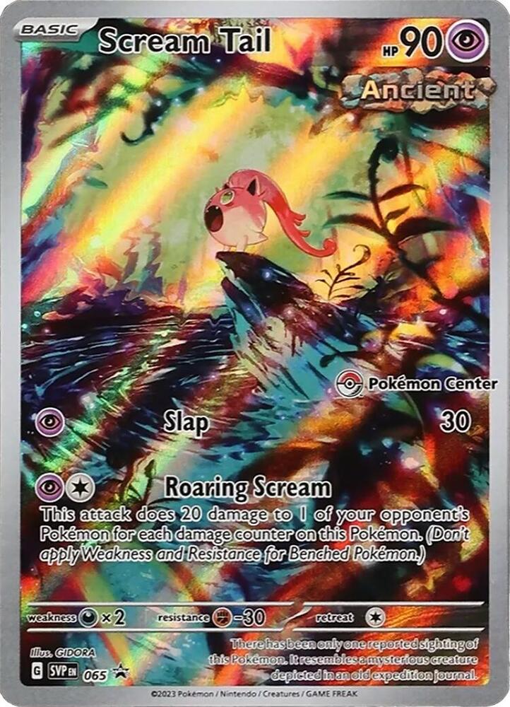 Scream Tail - 065 (Pokemon Center Exclusive) Promo - Near Mint Holofoil