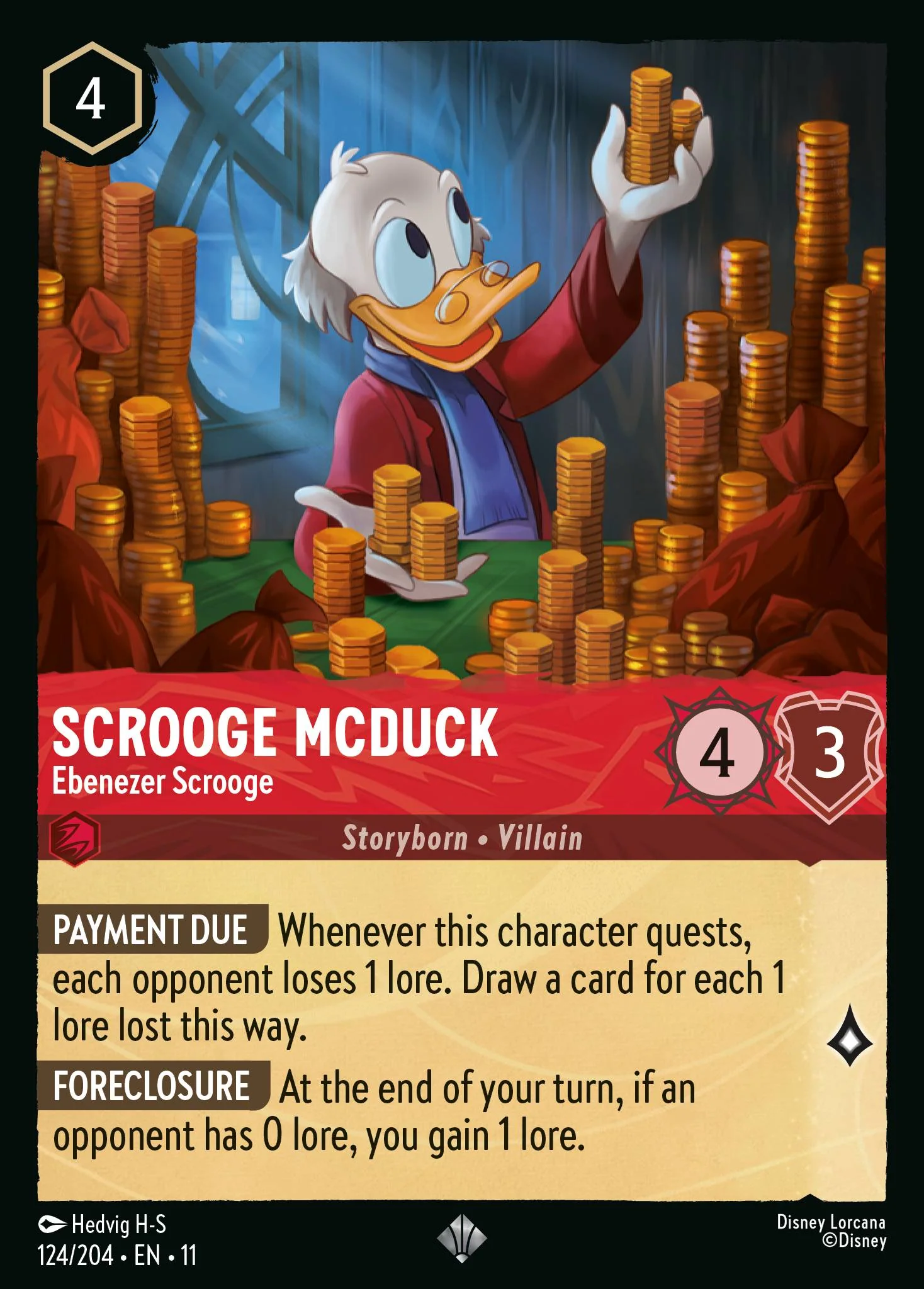 Scrooge McDuck - Ebenezer Scrooge (124/204 - Winterspell)  Super Rare