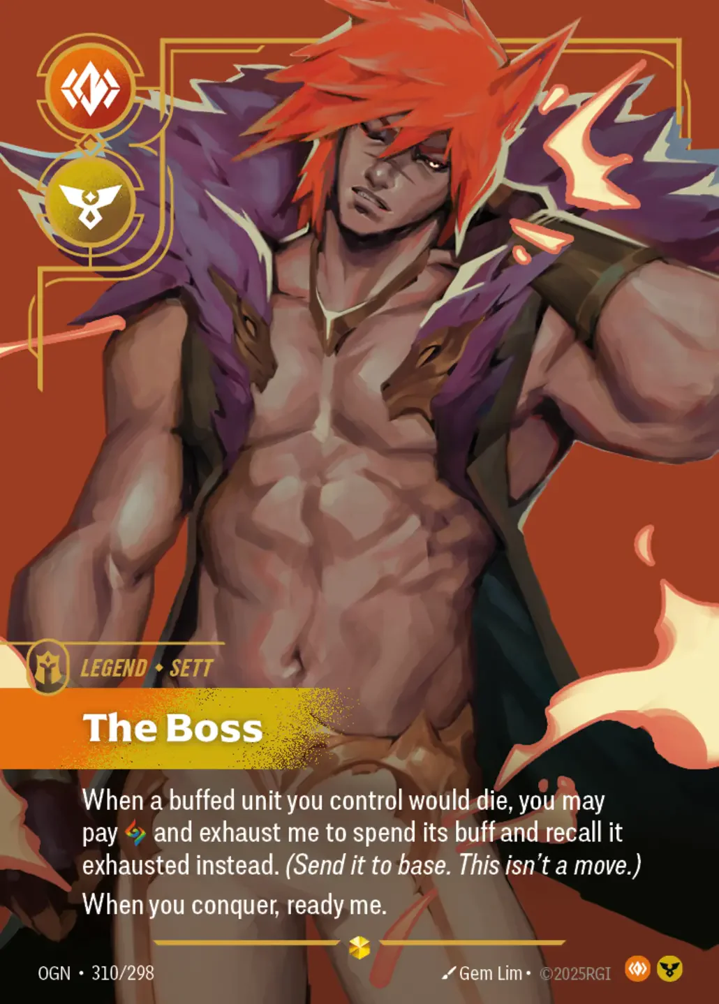 Sett - The Boss (Overnumbered) - 310/298 (OGN) Showcase