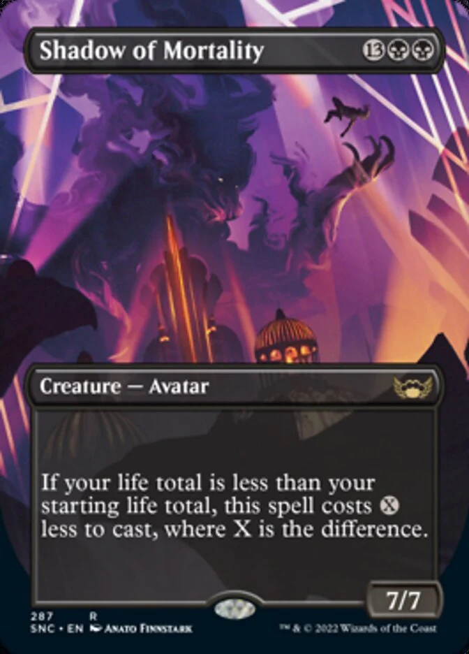 Shadow of Mortality [ #287 Alternate-Art Borderless ] (SNC-R)