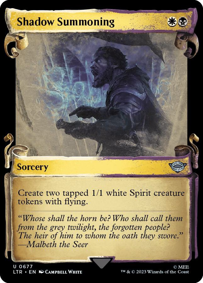 Shadow Summoning [#0677 Showcase Scrolls] (LTR-U-Foil)