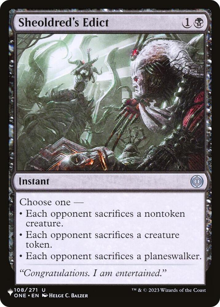 Sheoldred's Edict (ONE-U-LIST)