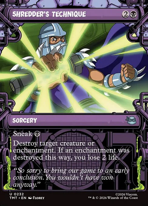 Shredder's Technique [ #0232 Sewer Frame Showcase ] (TMT-U)