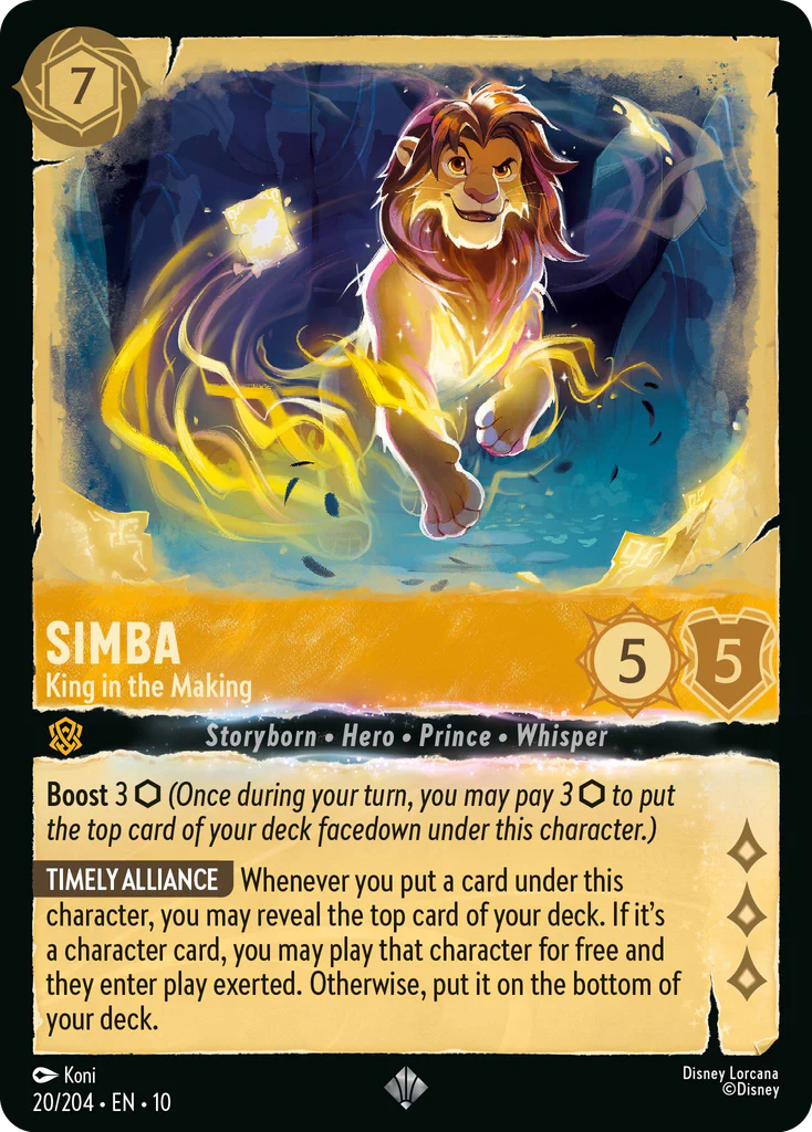 Simba - King in the Making (020/204 - Whispers in the Well) Super Rare