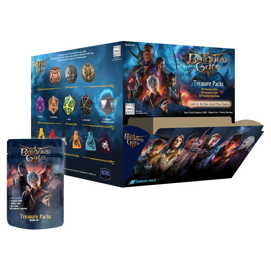 Sirius Dice: D&D Baldur's Gate 3 Treasure Packs - Display (25)