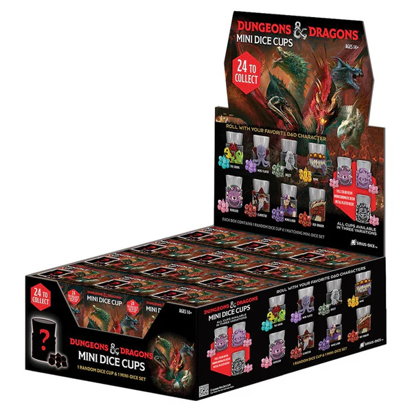 Sirius Dice: D&D Mini Dice Cups Series Two - Blind Box DISPLAY (12ct)