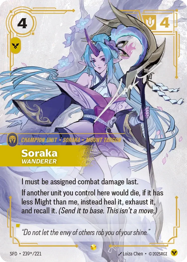 Soraka - Wanderer (Signature) - 239*/221 (SFD) Showcase