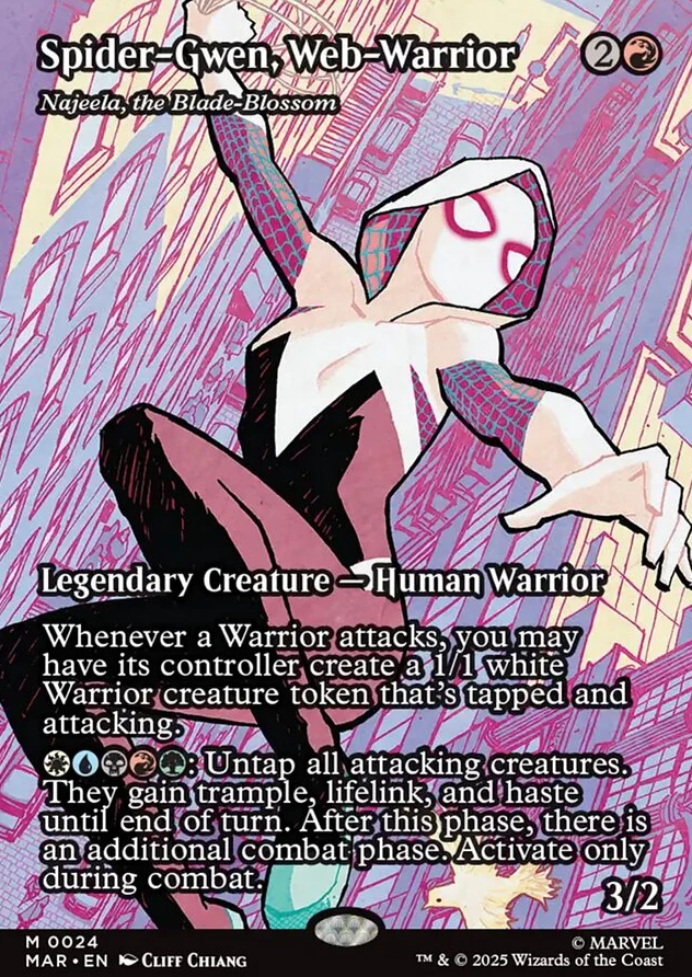 Spider-Gwen, Web-Warrior - Najeela, the Blade-Blossom [ #0024 Borderless ] (MAR-M) - Image 2