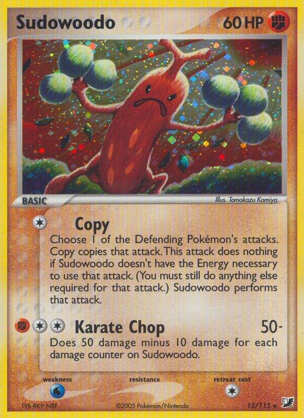 Sudowoodo  - 15/115 (UF) Holo Rare Moderate Play Holofoil