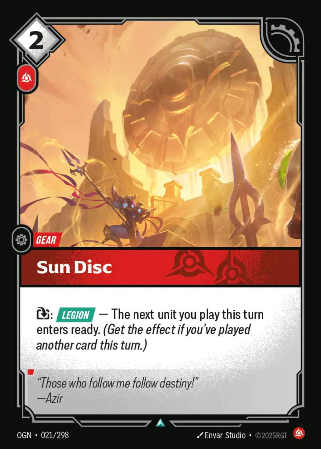 Sun Disc - 021/298 (OGN) Uncommon