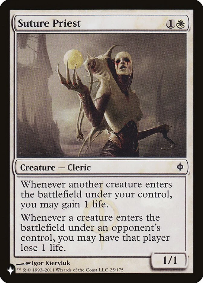 Suture Priest (NPH-C) List
