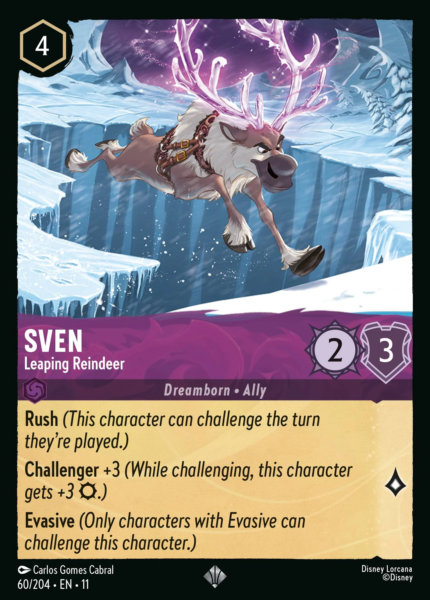 Sven - Leaping Reindeer (060/204 - Winterspell)  Super Rare