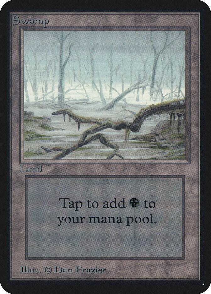 Swamp [ A] (LEA-C) Heavy Play - Image 2