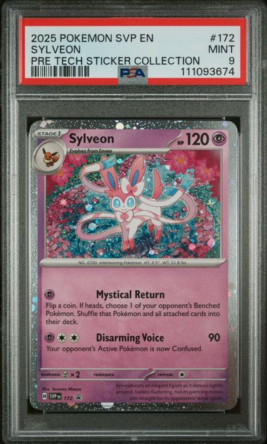 Sylveon  - 172/ Tech Sticker Collection Promo - Near Mint (Graded - PSA 9)
