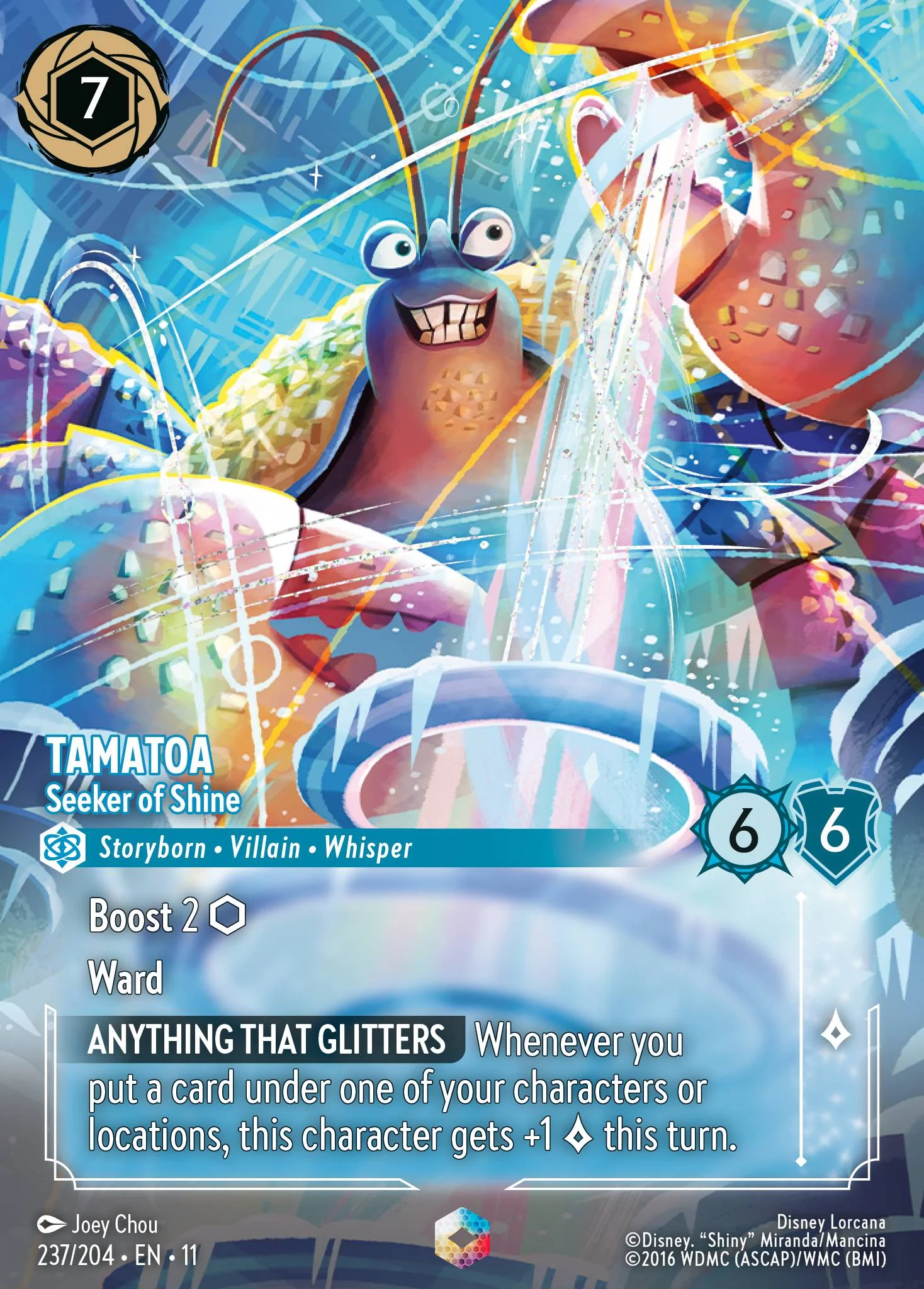 Tamatoa - Seeker of Shine  (237/204 - Winterspell)  Enchanted