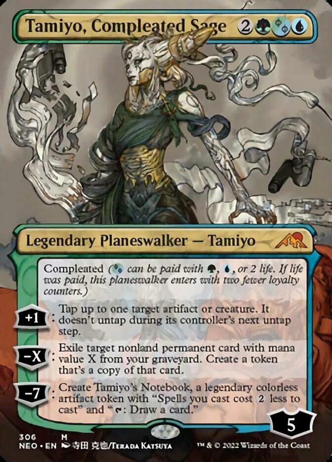 Tamiyo, Compleated Sage [ #306 Borderless Planeswalker ] (NEO-M)
