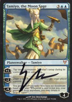 Tamiyo, the Moon Sage (AVR-M) Artist Signed// Emblem - Tamiyo, the Moon Sage (AVR-T-7)