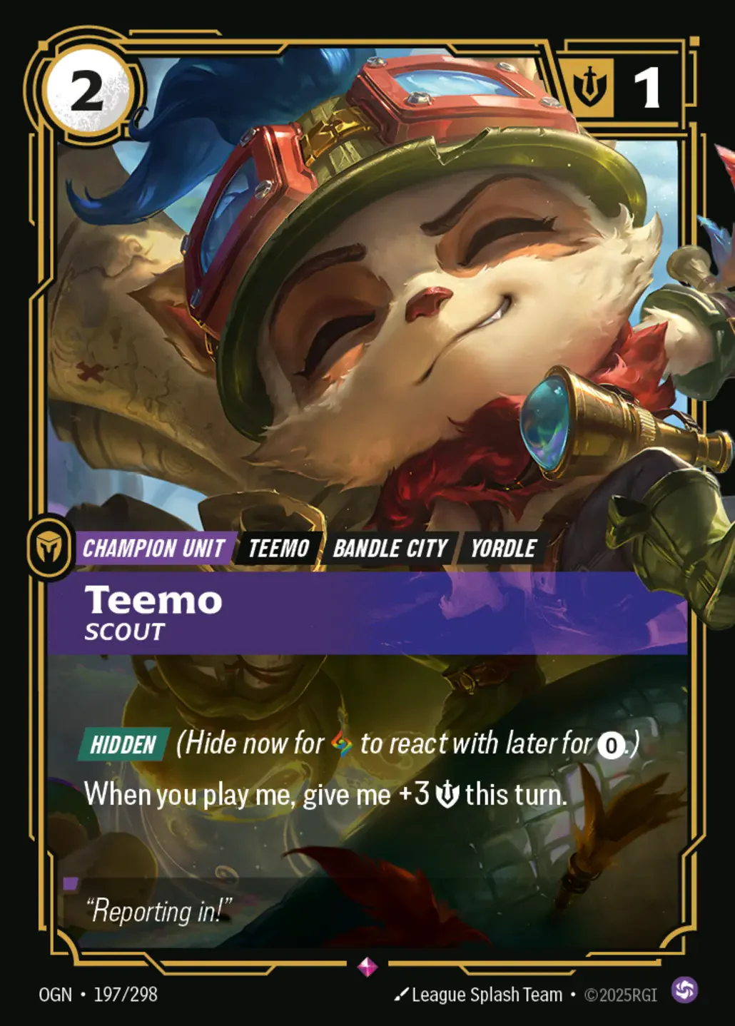 Teemo - Scout - 197/298 (OGN) Rare