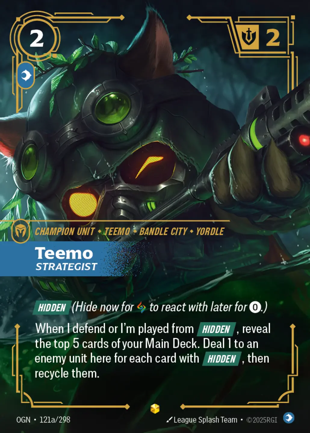 Teemo - Strategist (Alternate Art) - 121a/298 (OGN) Showcase
