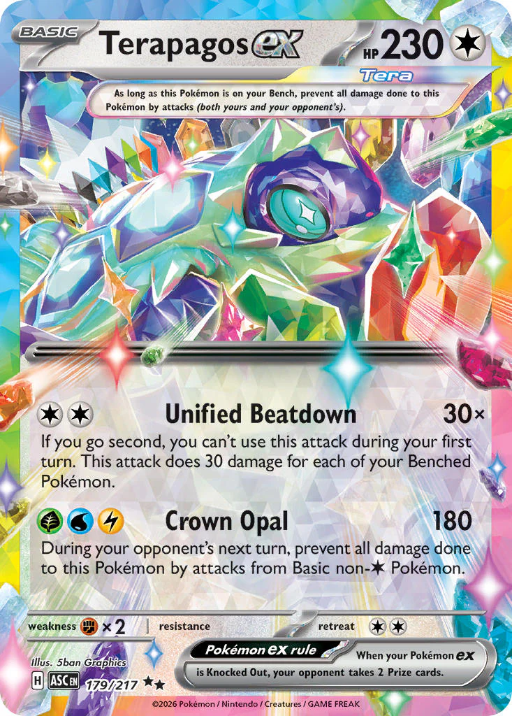 Terapagos ex - 179/217 (ASC) Double Rare