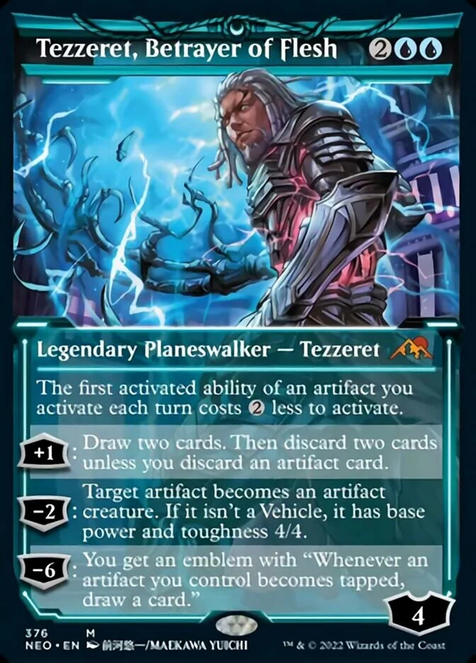 Tezzeret, Betrayer of Flesh [ #376 Soft Glow Showcase ] (NEO-M)