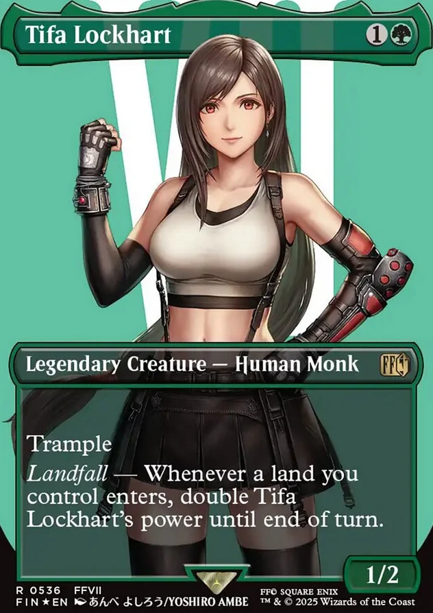 Tifa Lockhart [ #0536 Surge Foil Borderless Alternate Art ] (FIN-R)