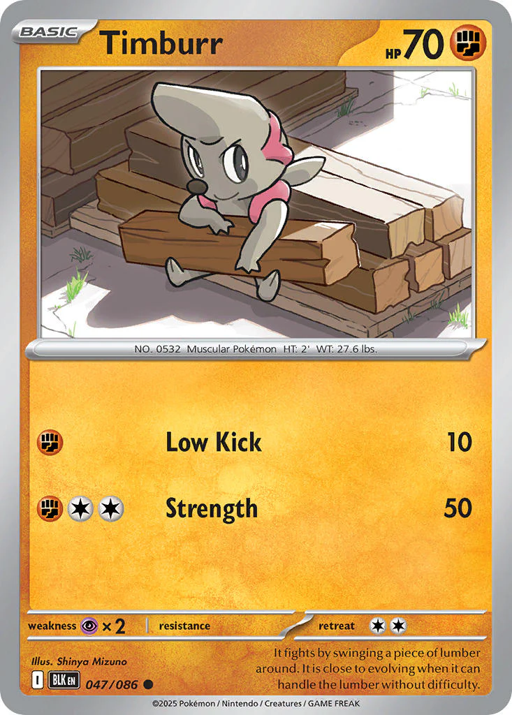 Timburr (Poke Ball Pattern) - 047/086 (BLK) Common