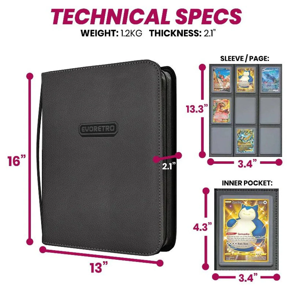 Toploader Binder: 9 Pocket - Purple - Image 2
