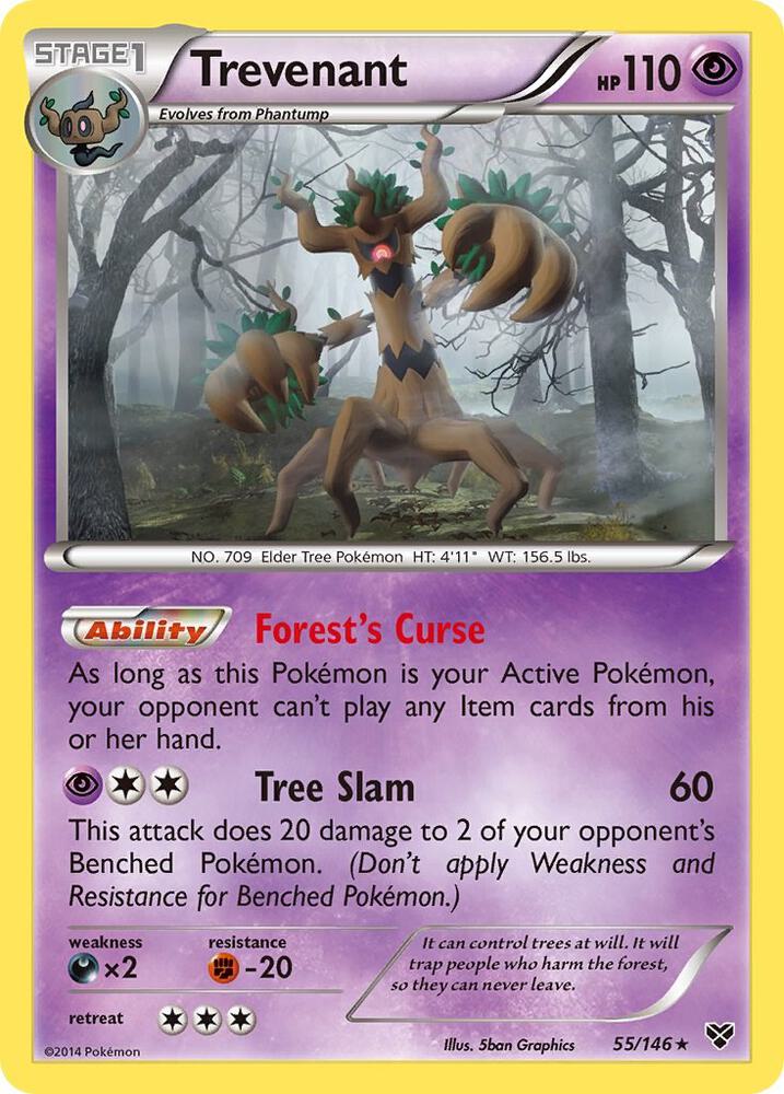 Trevenant 55/146 (XY) Light Play Holofoil