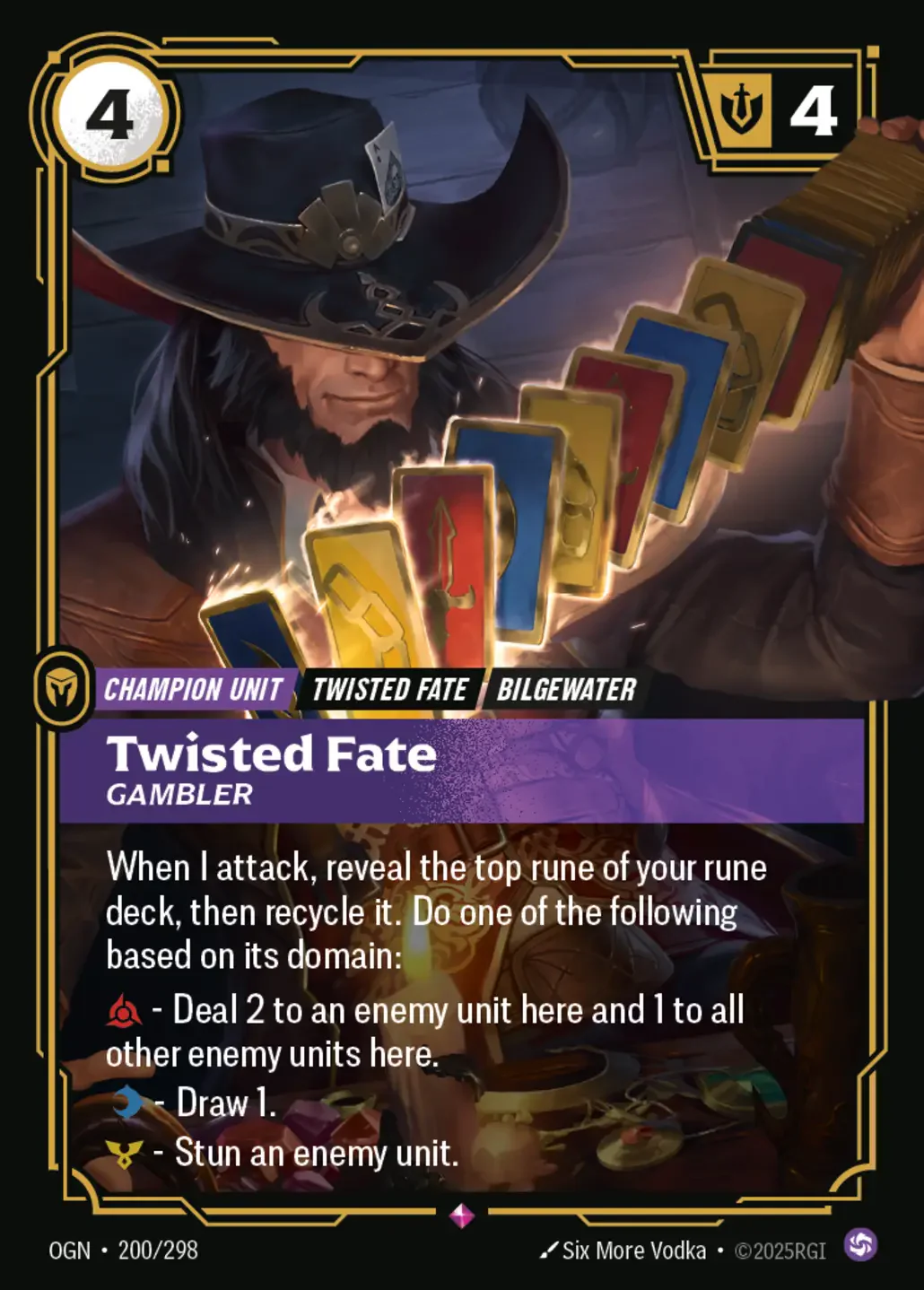Twisted Fate - Gambler - 200/298 (OGN) Rare