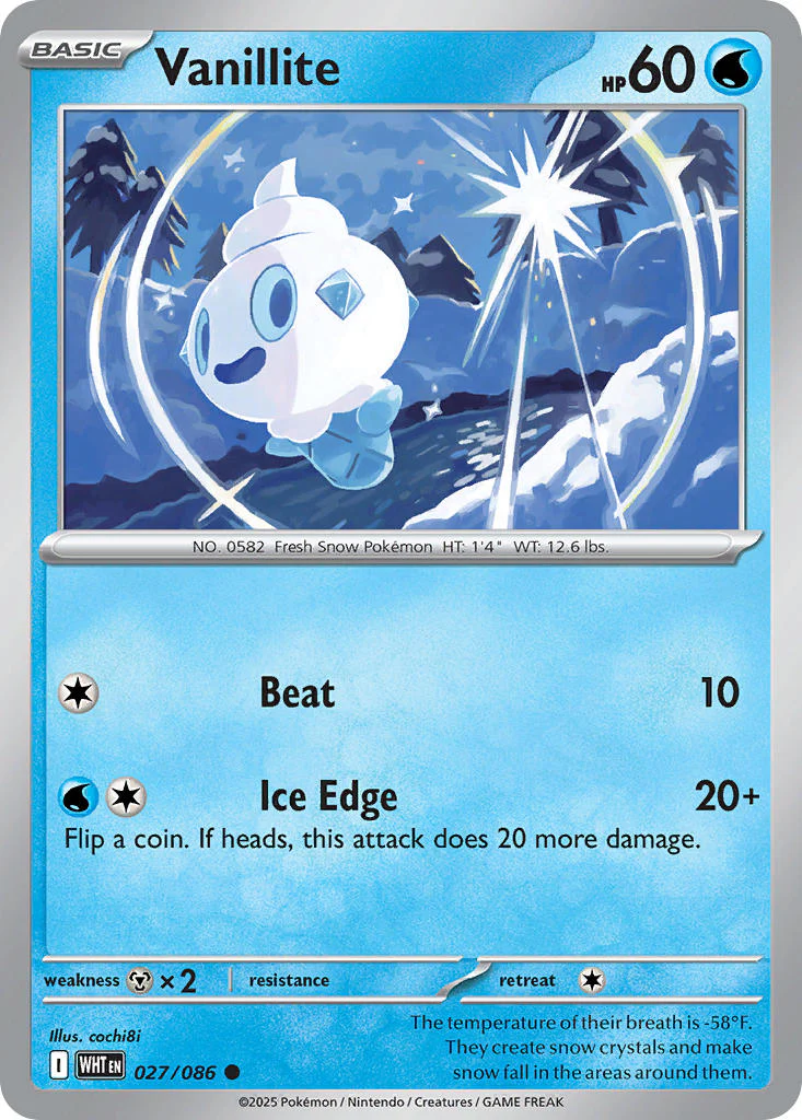 Vanillite (Master Ball Pattern) - 027/086 (WHT) Common