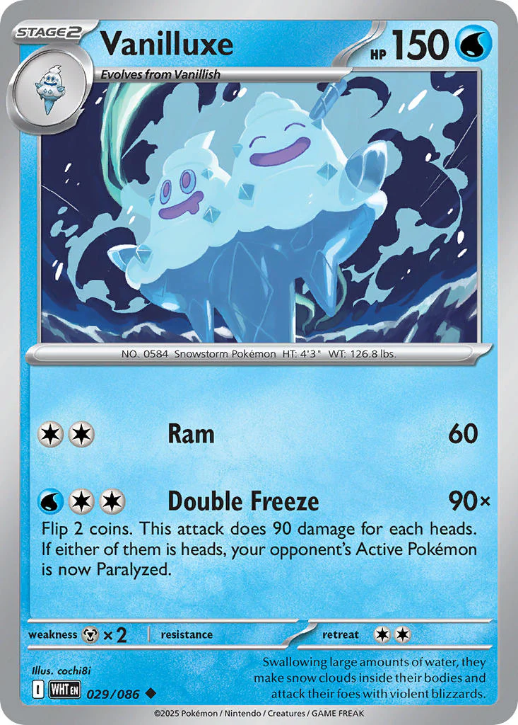 Vanilluxe (Master Ball Pattern) - 029/086 (WHT) Uncommon
