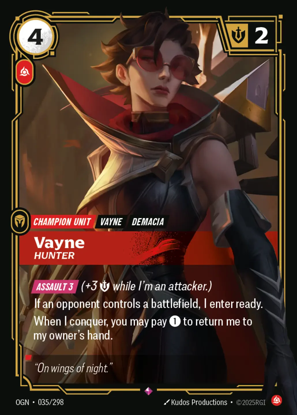 Vayne - Hunter - 035/298 (OGN) Rare