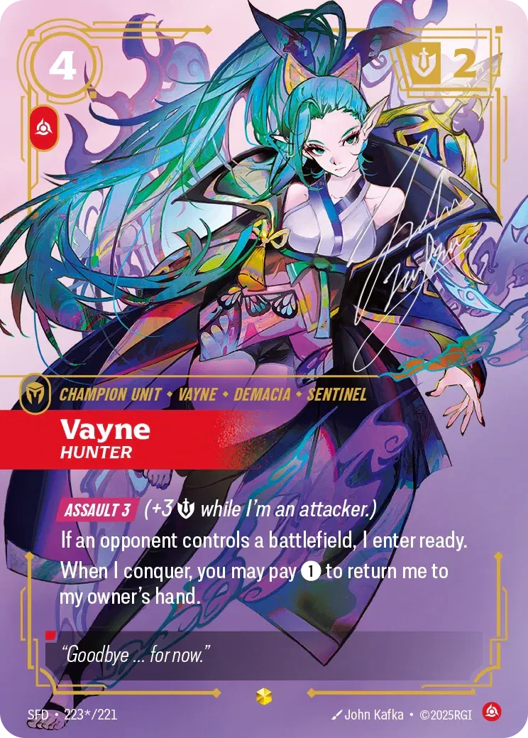 Vayne - Hunter (Signature) - 223*/221 (SFD) Showcase