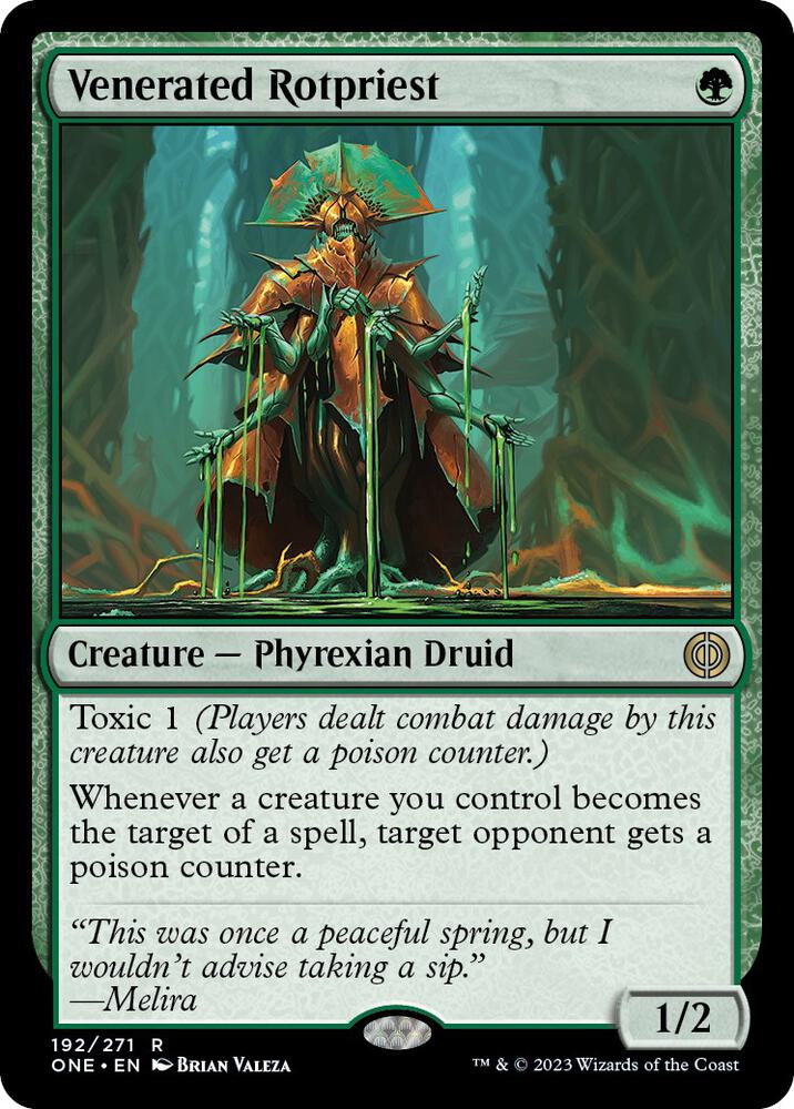 Venerated Rotpriest (ONE-R-FOIL) Moderate Play