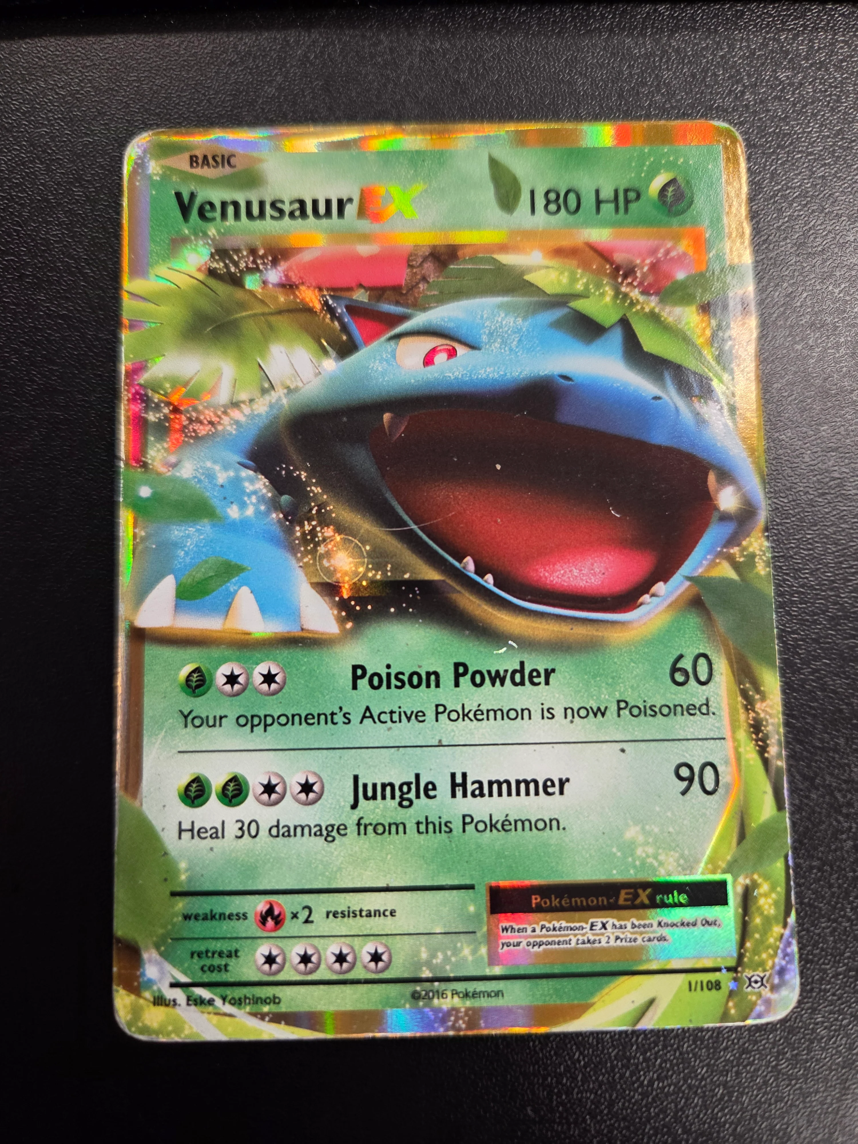 Venusaur EX - 1/108 (EVO) Ultra Rare Damaged Holofoil