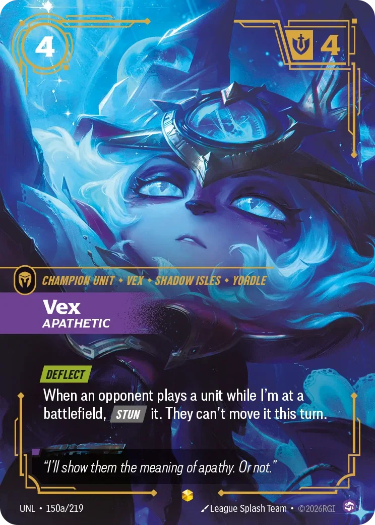 Vex - Apathetic (Alternate Art) - 150a/219 (UNL)  Showcase