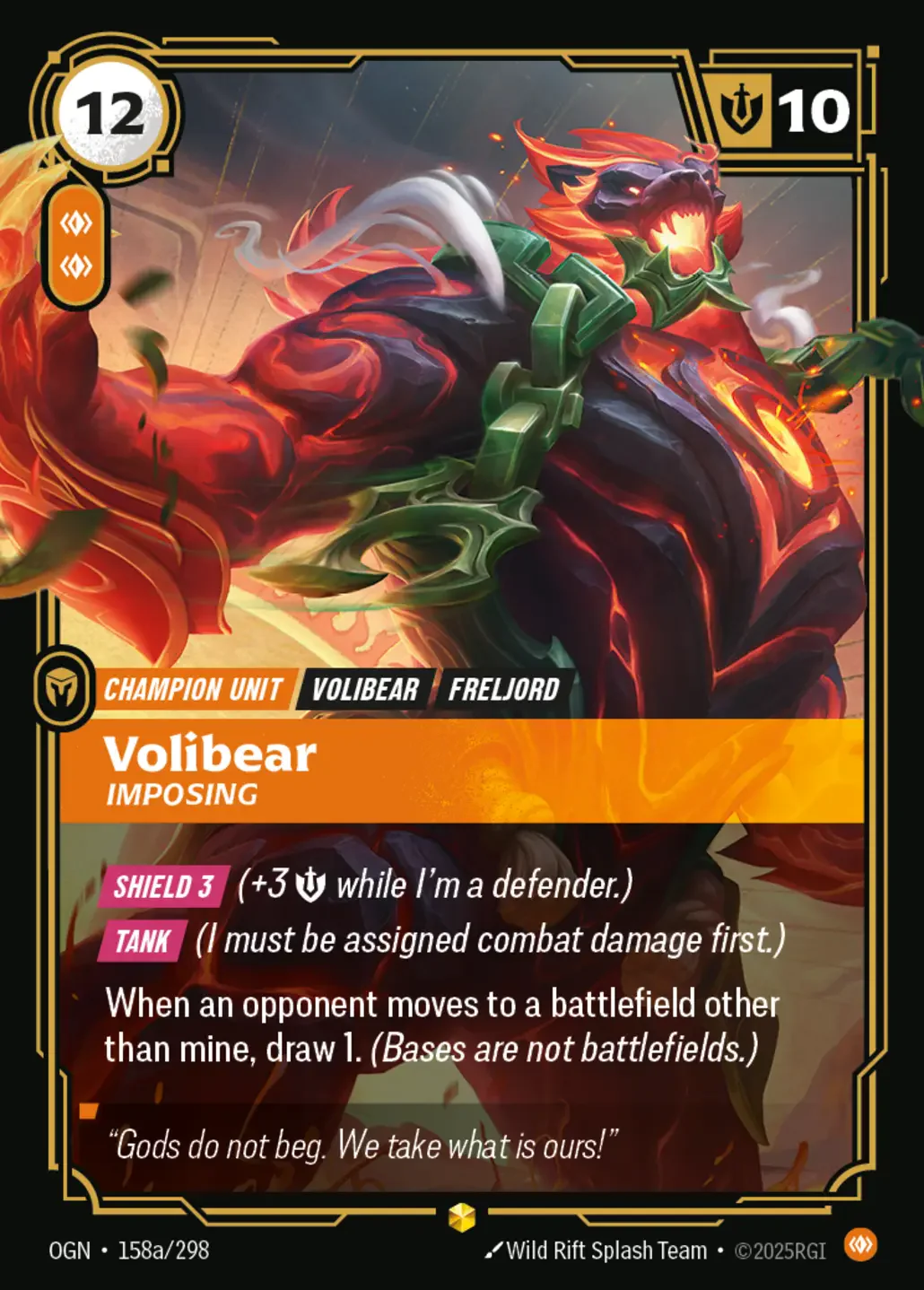 Volibear - Imposing (Alternate Art) - 158a/298 (OGN) Showcase