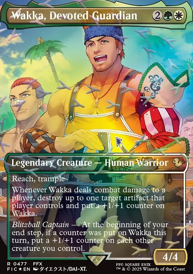 Wakka, Devoted Guardian [ #0477 Borderless Chocobo Track Foil ] (FIC-R)