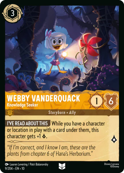 Webby Vanderquack - Knowledge Seeker (009/204 - Whispers in the Well) Uncommon
